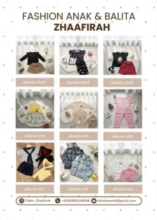 Produk dari supplier cr.nastiti — Baju Anak & Bayi